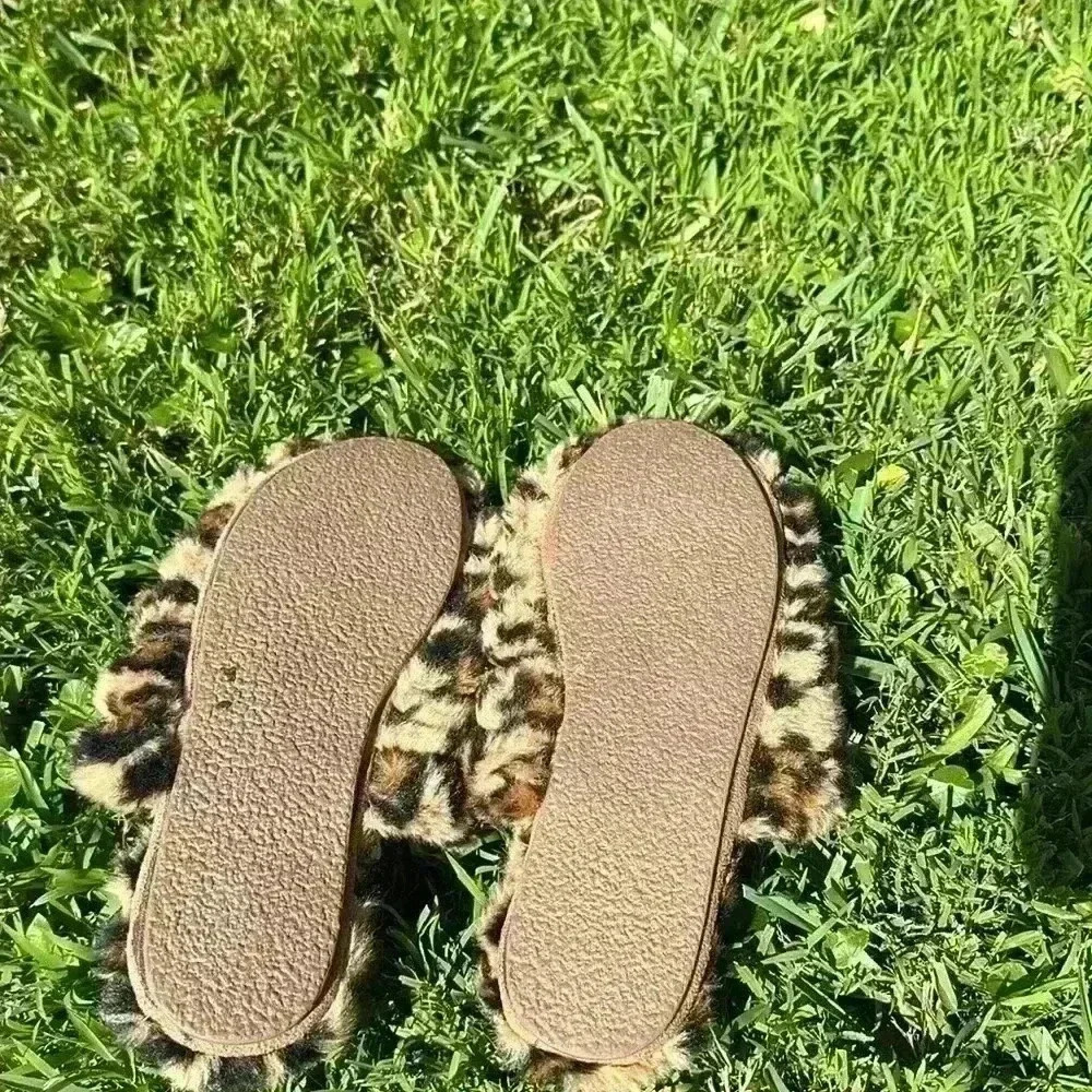 NWOT Madewell The Scuff Slipper Leopard Faux Fur 6 M - Picture 10 of 10